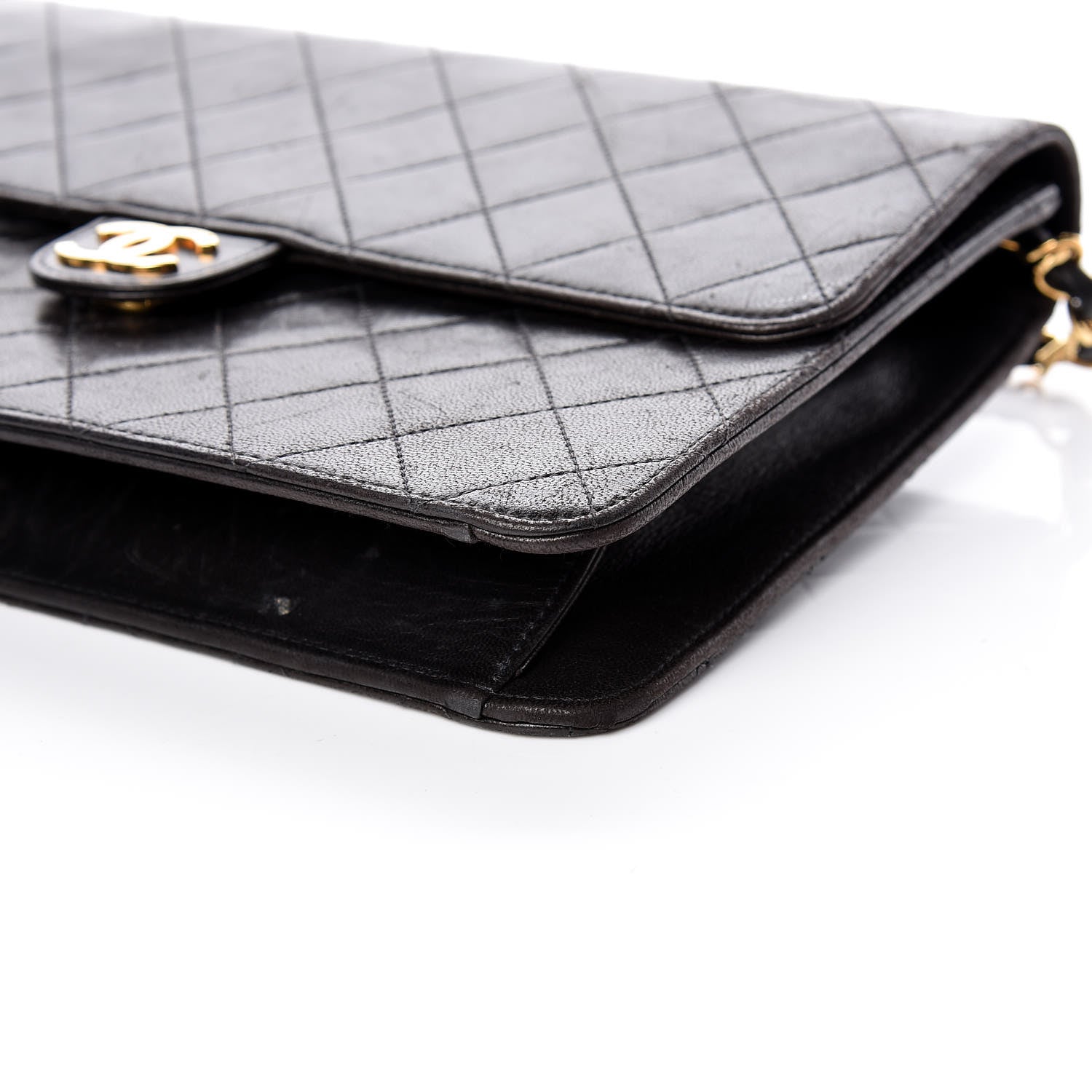 Chanel Lambskin Quilted Medium Single Flap Black 10 of 21