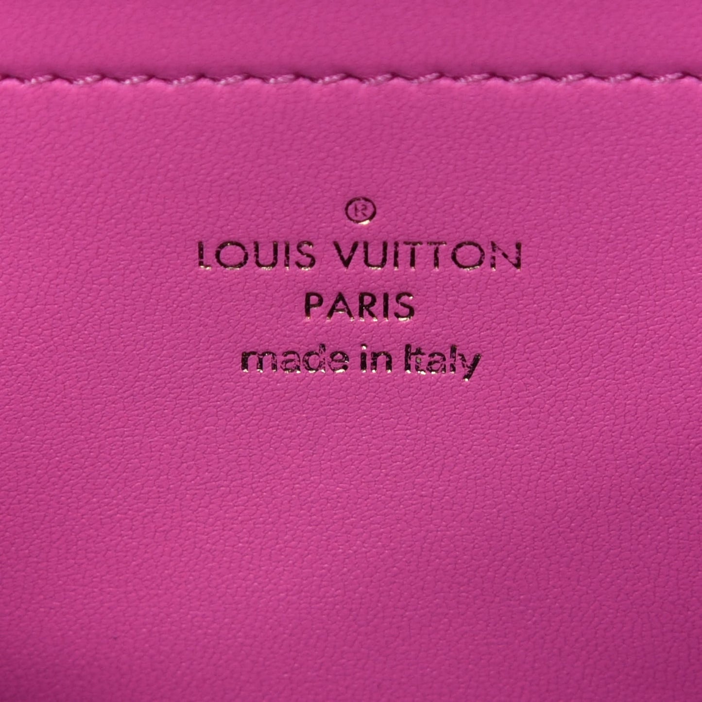 Lambskin Embossed Monogram Vuittamins Pochette Coussin Rose Violet