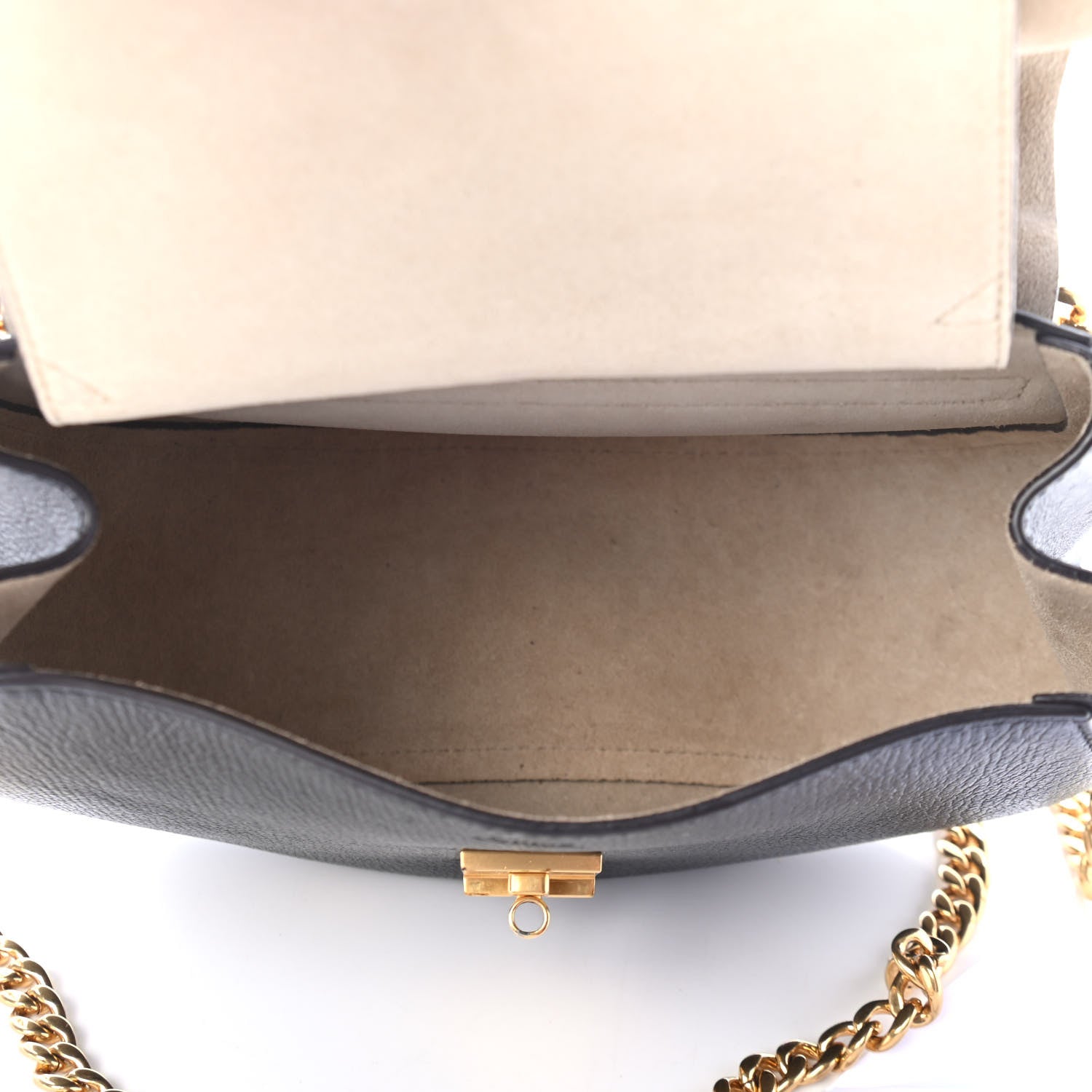 Chloe Grained Lambskin Drew Shoulder Bag Black 4 of 4