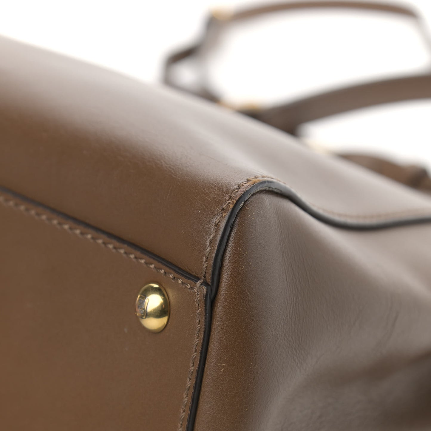 Vitello Morgan Fabric Jacquard Pequin Medium Peekaboo Iconic Satchel Foresta Tobacco Black
