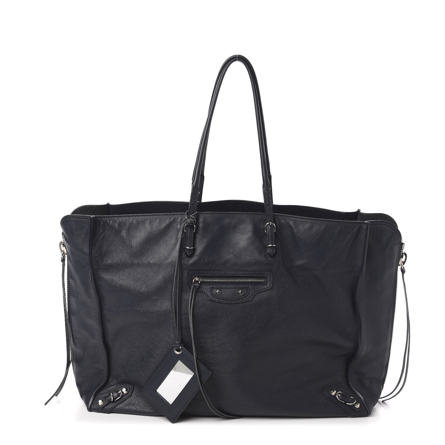 Balenciaga Veau Papier A4 Zip Around Tote Bleu Nuit 1 of 12