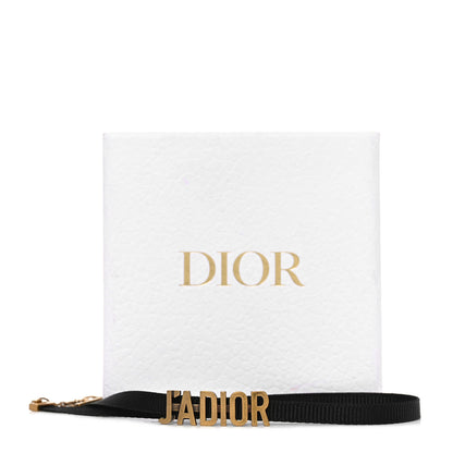 Christian Dior Grosgrain Ribbon J'Adior Logo Choker Necklace Black 5 of 5