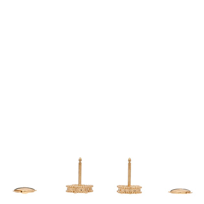Van Cleef & Arpels 18K Yellow Gold Mother of Pearl Sweet Alhambra Earrings 3 of 5