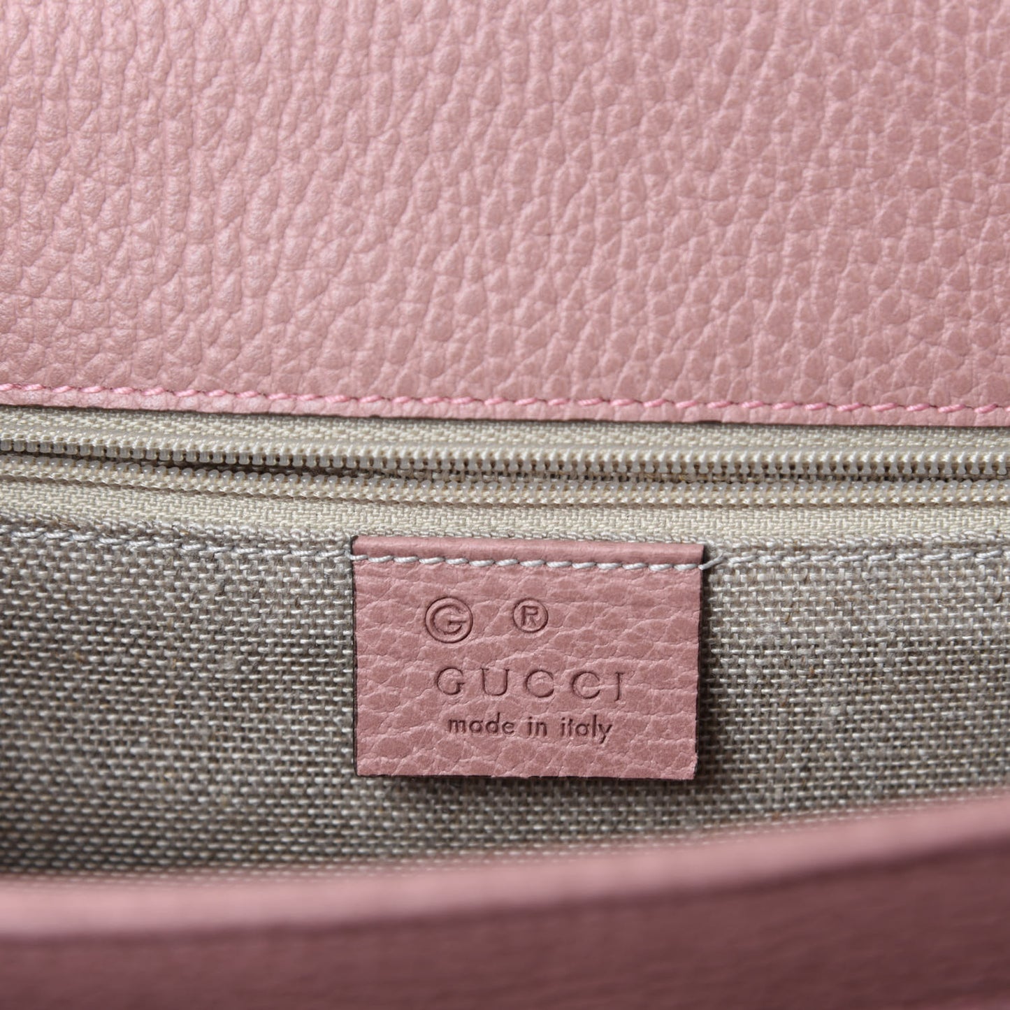 Dollar Calfskin Interlocking G Shoulder Bag Soft Pink