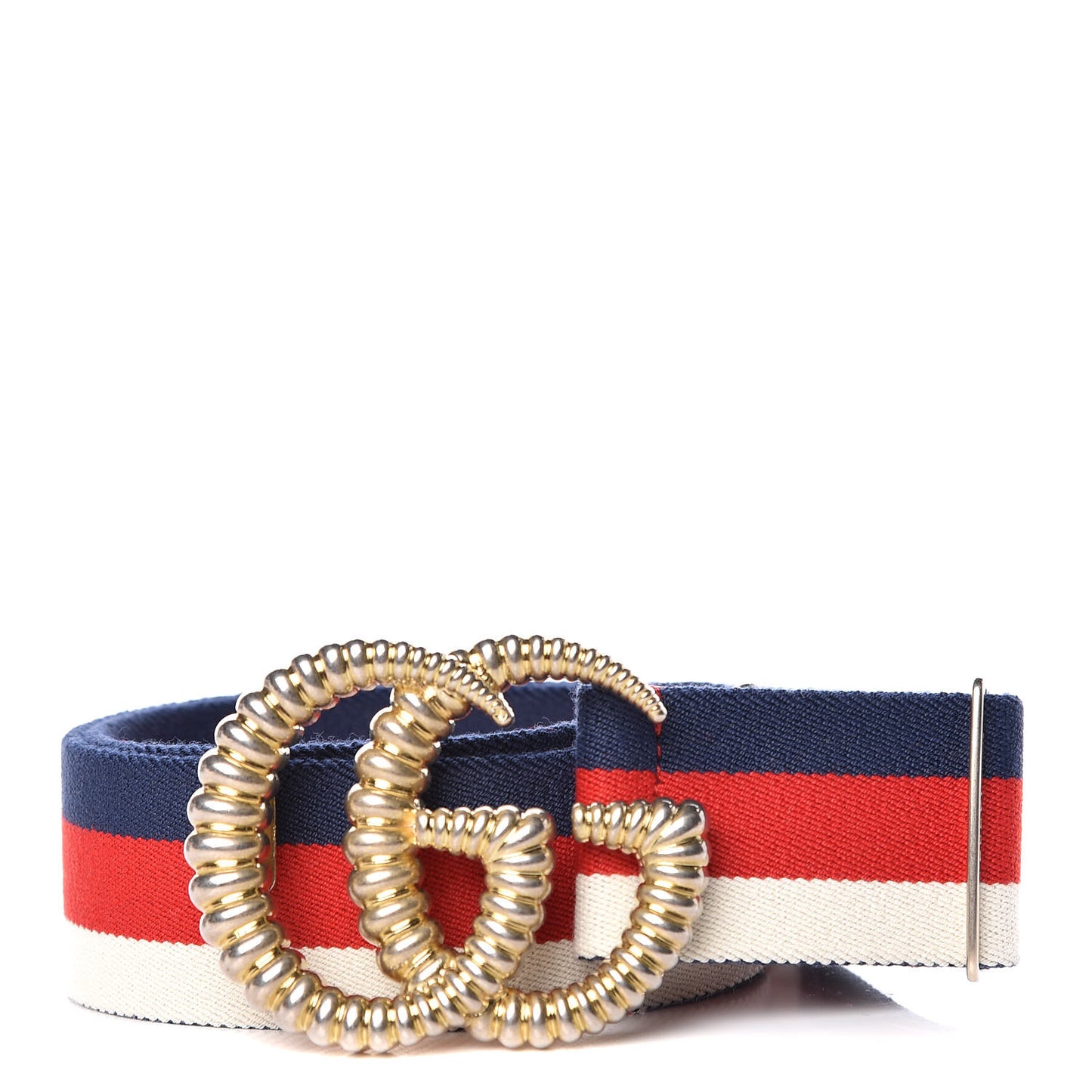 Canvas Torchon Double G Sylvie Web Belt 75 30 Red White Blue