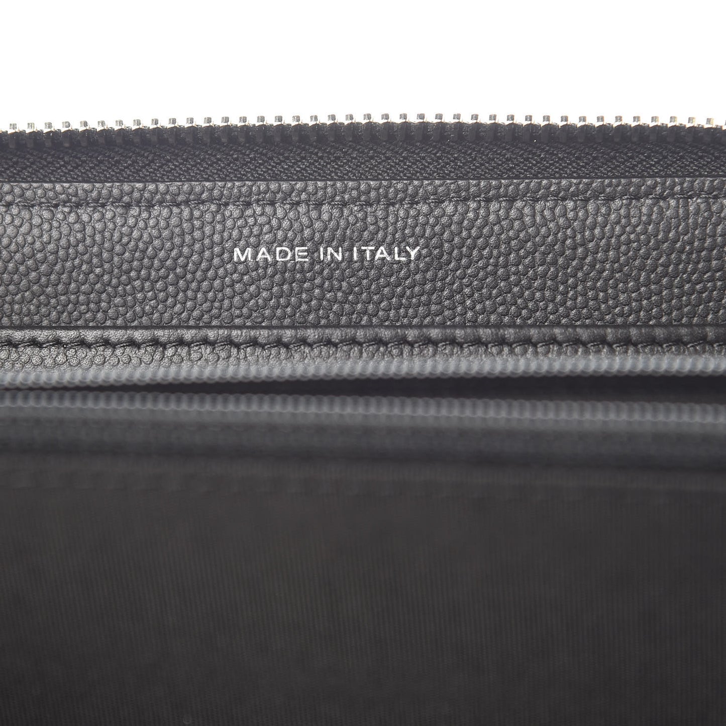 Caviar Camellia Embossed Large Gusset Zip Around Wallet Black