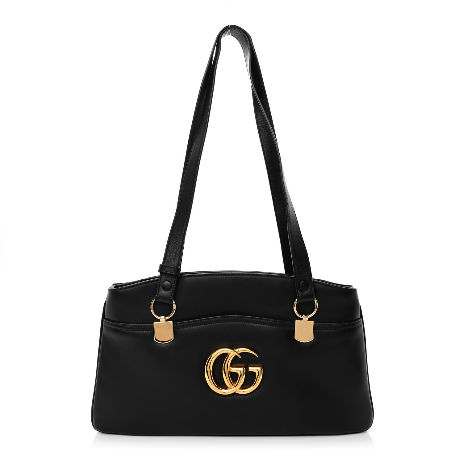 Gucci Vitello Palmellato Lux Large Arli Top Handle Bag Black 1 of 10