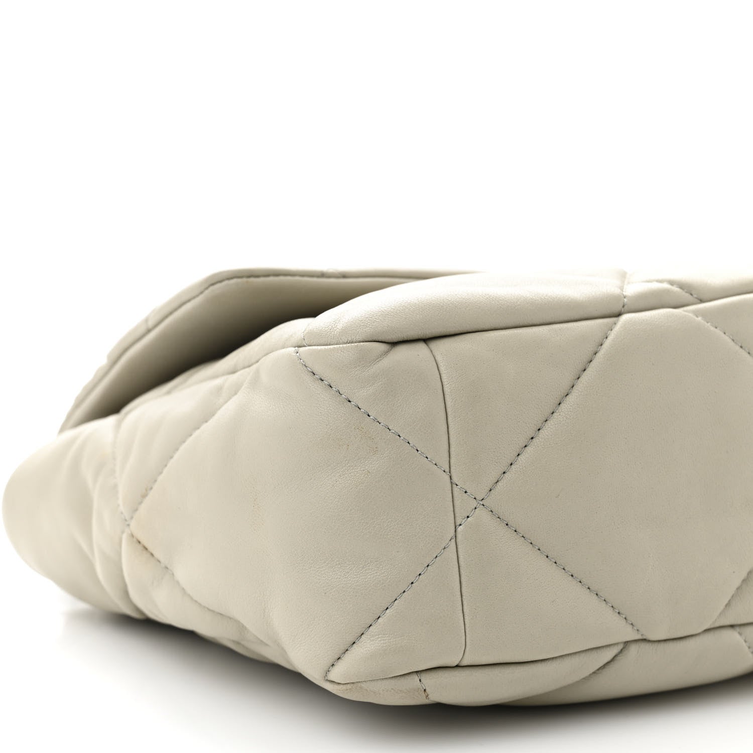 Chanel Lambskin Quilted Large Chanel 19 Flap Grey 9 of 12