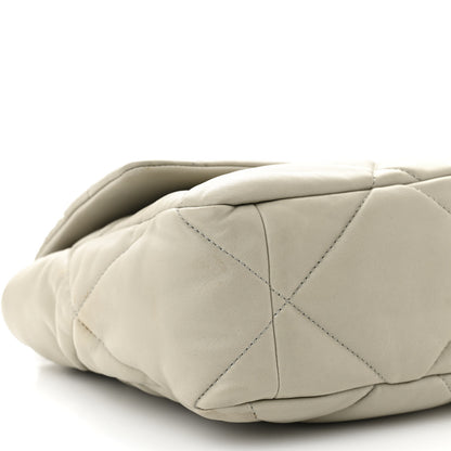 Chanel Lambskin Quilted Large Chanel 19 Flap Grey 9 of 12