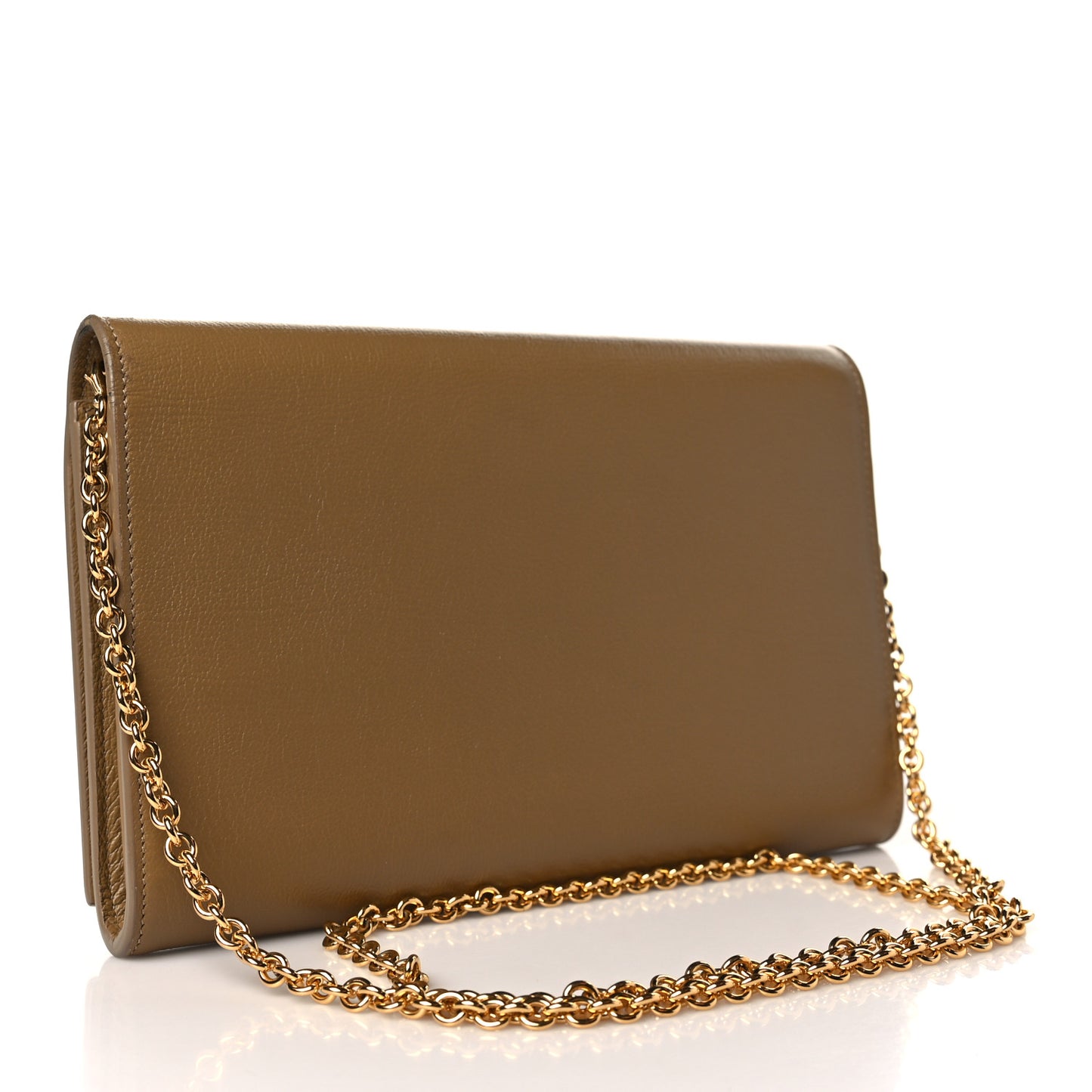 Calfskin Belle de Jour Chain Clutch Beige