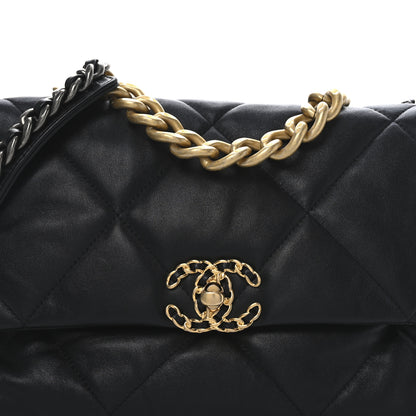 Chanel Lambskin Quilted Medium Chanel 19 Flap Black 8 of 10