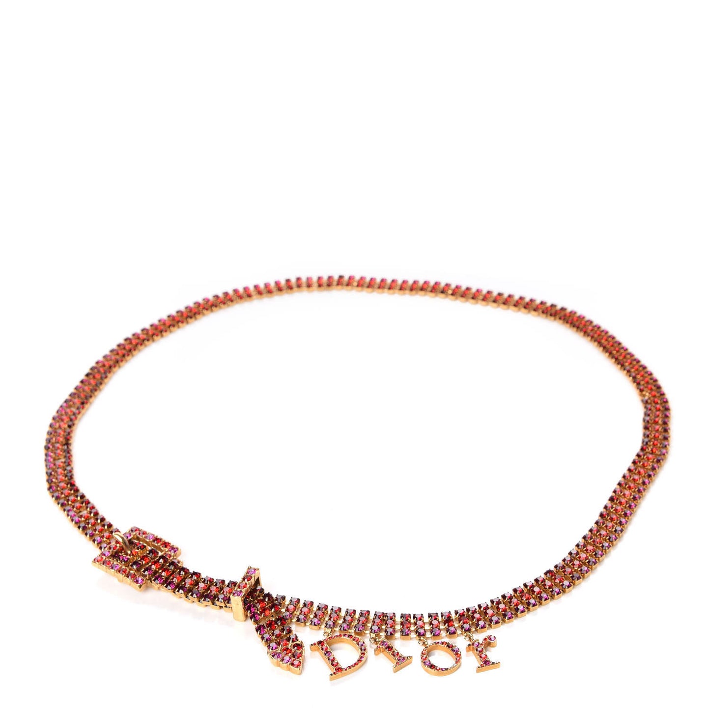 Crystal Charm Belt Multicolor