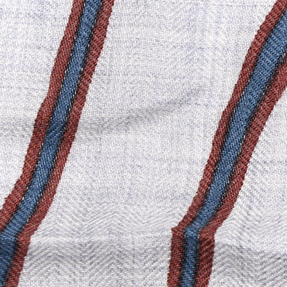 Hermes Cashmere Silk Le Jaguar Et Le Colibri Shawl 140 Gris Chine Bleu Acajou 8 of 12