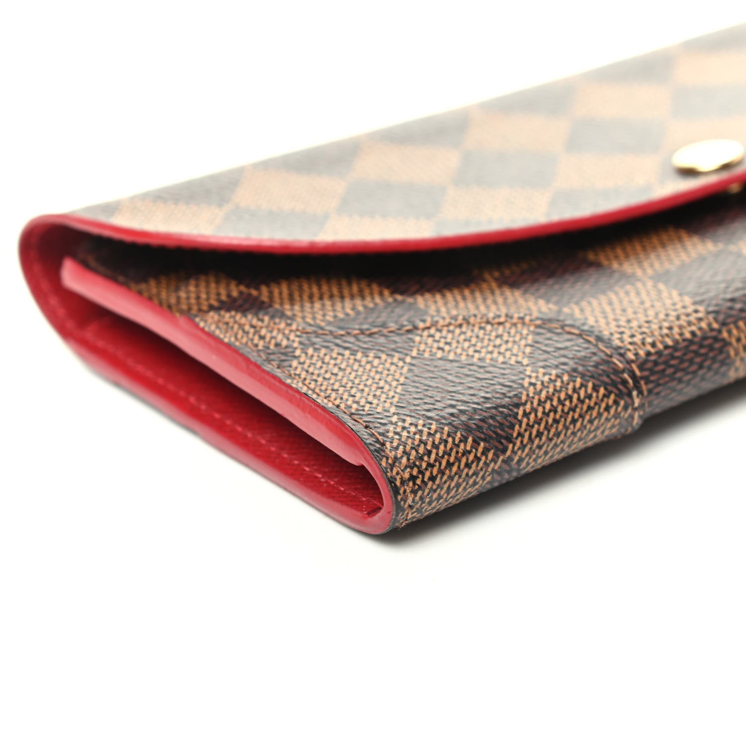 Louis Vuitton Damier Ebene Caissa Wallet Cherry 7 of 9