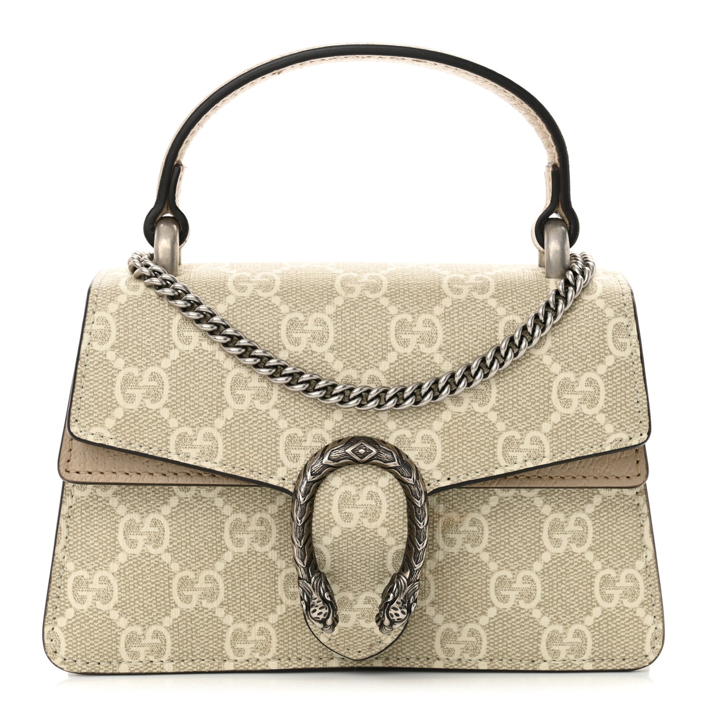 GG Supreme Monogram Mini Dionysus Top Handle Bag Beige Mystic White Oatmeal