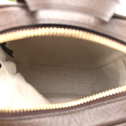 Gucci Monogram Jumbo GG Textured Dollar Calfskin Web Shoulder Bag Camel Ebony New Acero 5 of 10