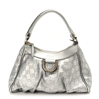 Gucci Metallic Guccissima Medium D Gold Hobo Silver 1 of 10