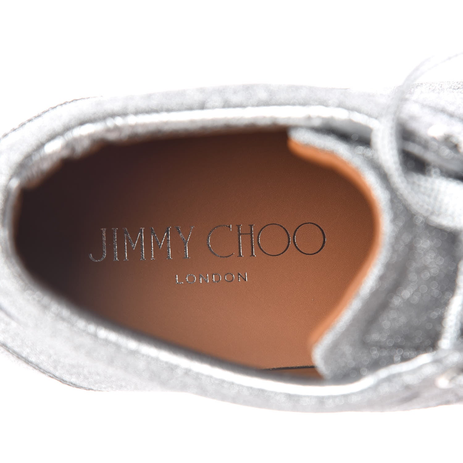 Jimmy Choo Glitter Miami Sneakers 38 Silver 9 of 11