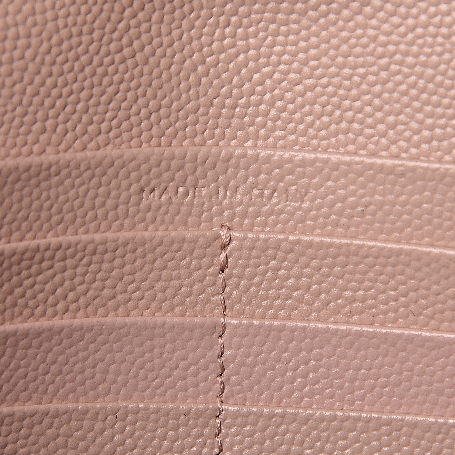 Saint Laurent Grain De Poudre Matelasse Chevron Monogram Chain Wallet Pale Blush 7 of 10