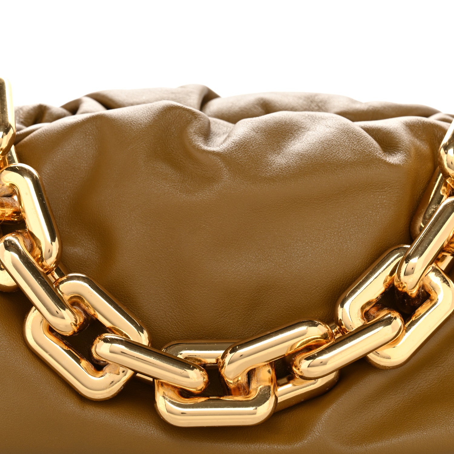 Bottega Veneta Calfskin The Pouch Chain Teak 1861327 – FASHIONPHILE
