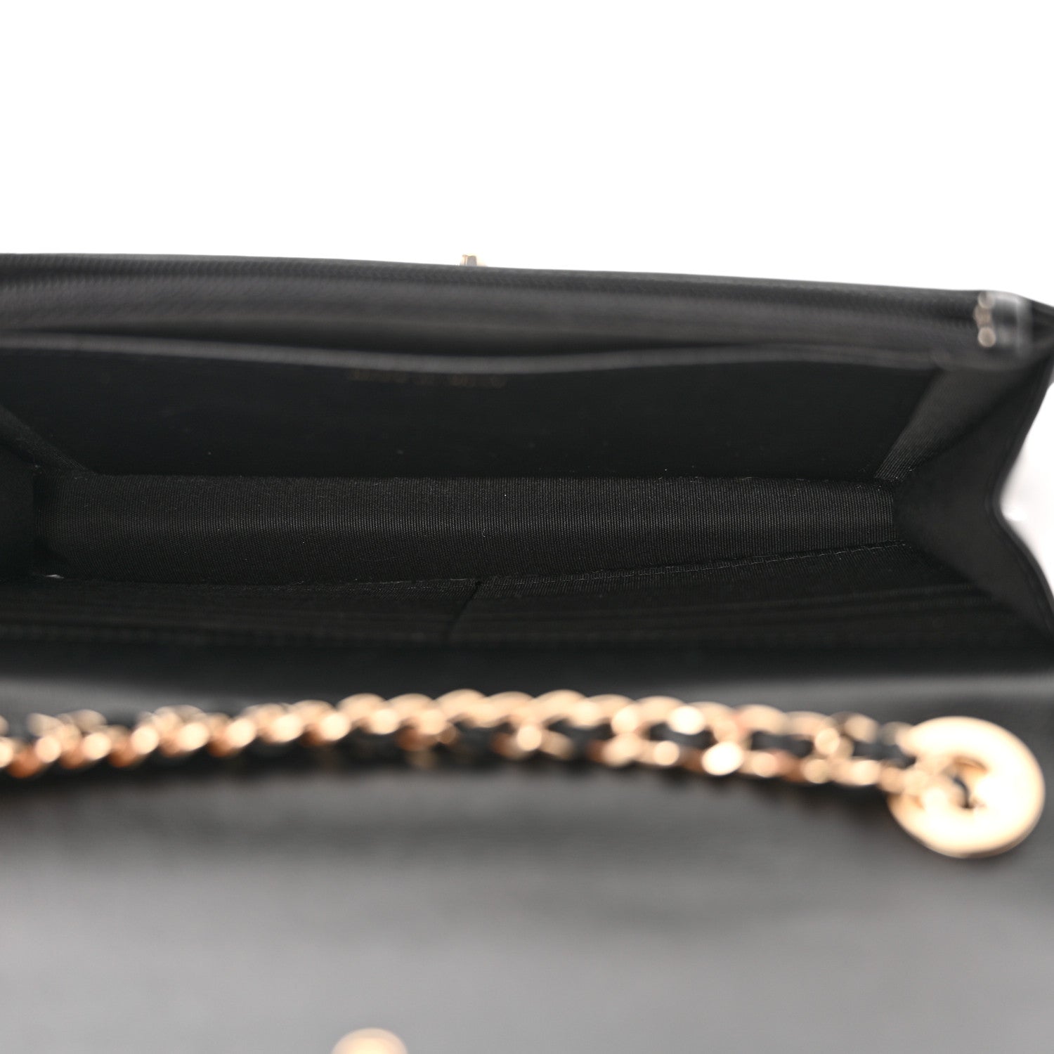 Chanel Lambskin Chevron Quilted Trendy CC Wallet On Chain WOC Black 5 of 14