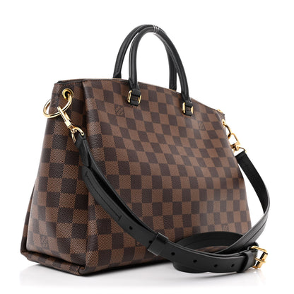 Louis Vuitton Damier Ebene Odeon Tote MM Black 3 of 9