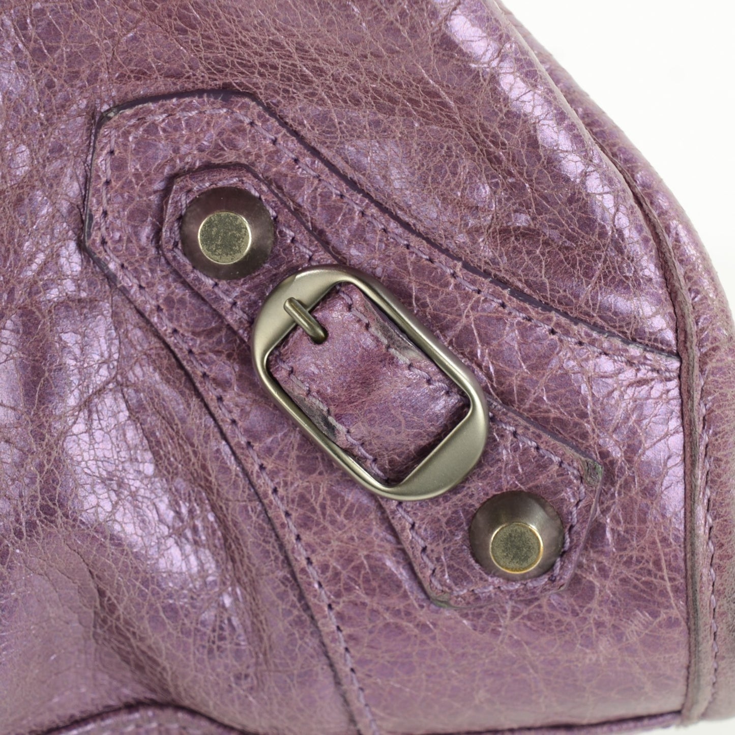 Agneau Classic Hardware City Metallic Purple