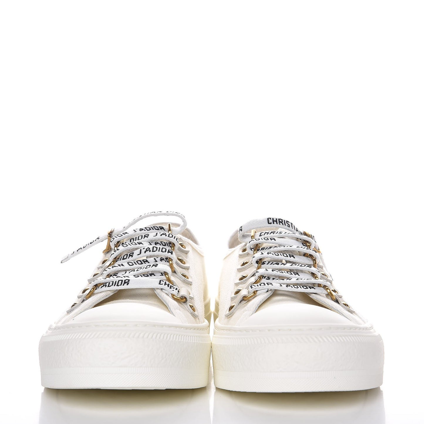 Canvas Walk'n Dior Low Top Sneakers 37.5 White