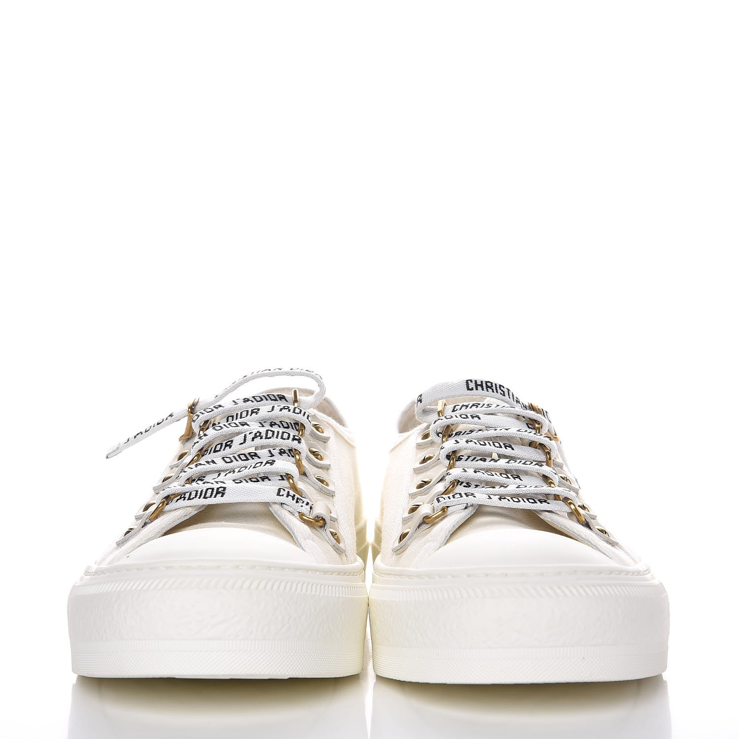 Christian Dior Canvas Walk'n Dior Low Top Sneakers 37.5 White 2 of 8