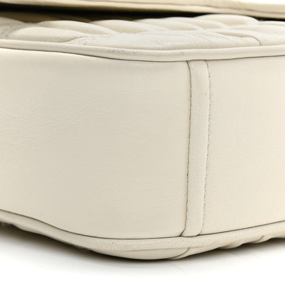 Prada Nappa Gaufre Medium Chain Flap Shoulder Bag White 8 of 11