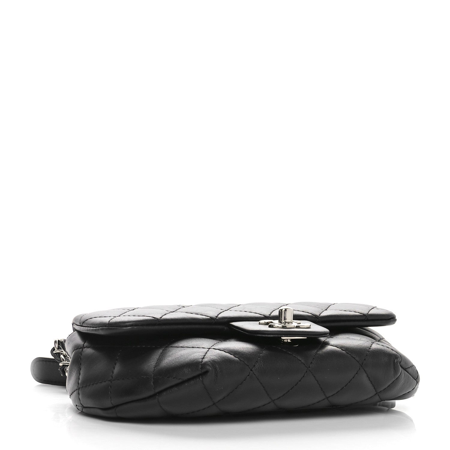 Chanel Calfskin Quilted CC Uniform Flap Belt Bag Black 4 of 11