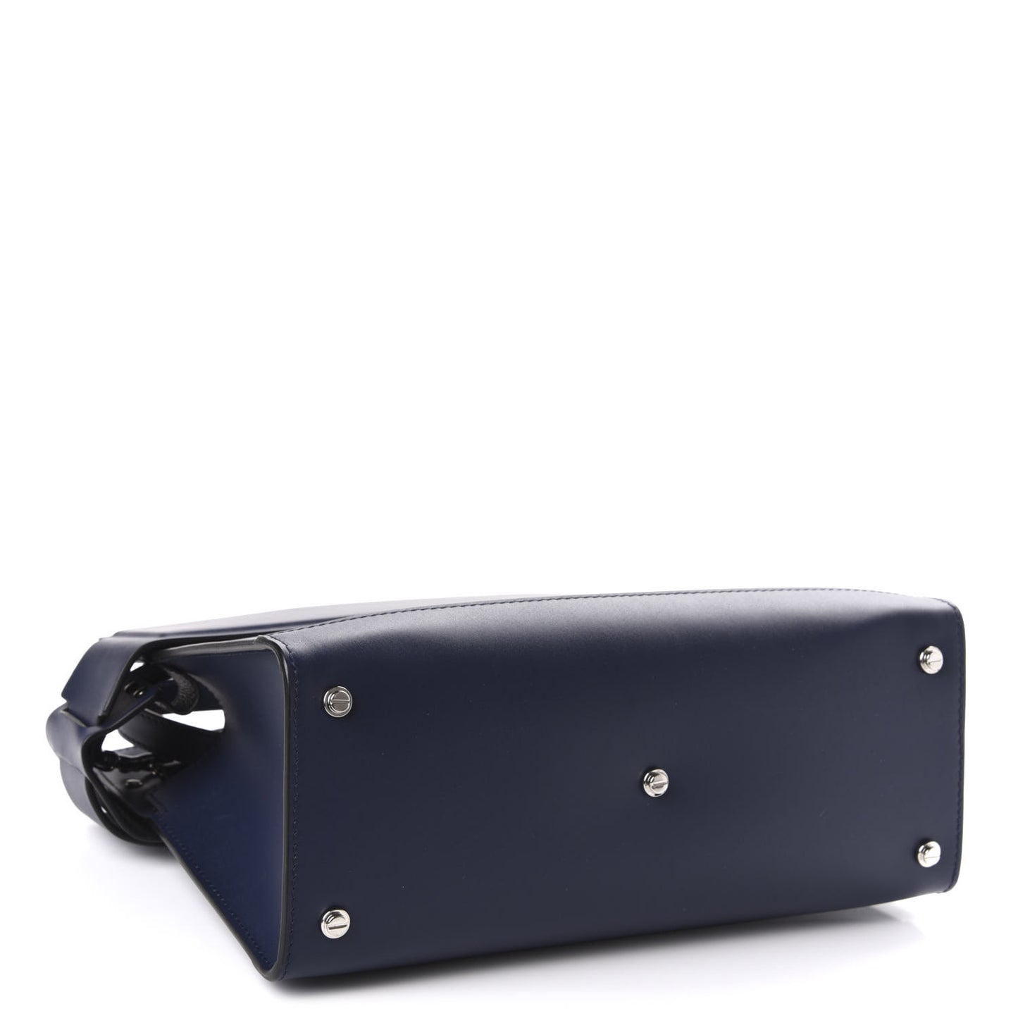 Smooth Calfskin Small Horizon Satchel Navy