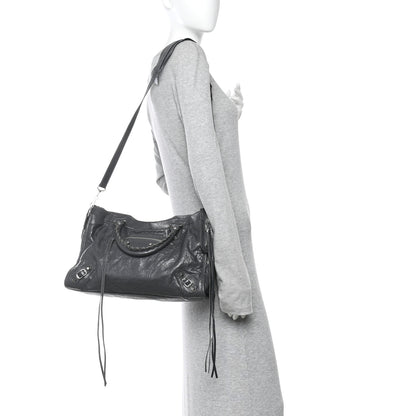 Balenciaga Agneau Classic Silver Hardware City Gris Fossile 2 of 10