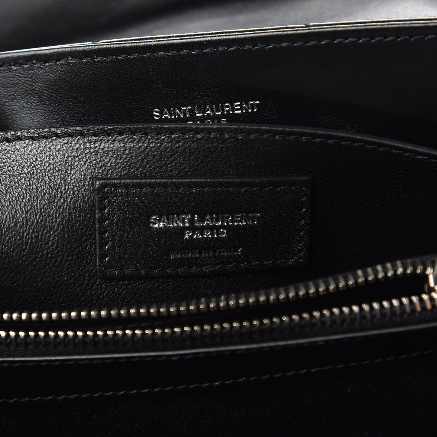 Calfskin Y Quilted Monogram Small Loulou Chain Satchel Black