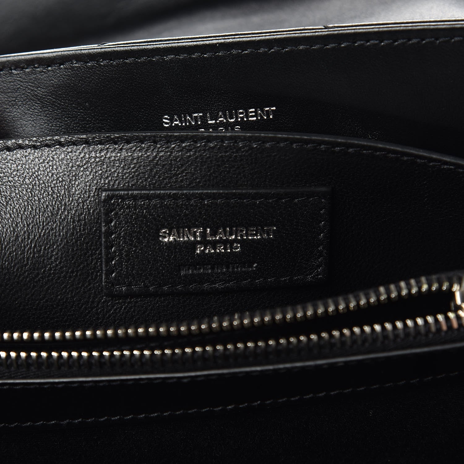 Saint Laurent Calfskin Y Quilted Monogram Small Loulou Chain Satchel Black 7 of 9