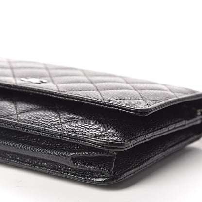 Chanel Caviar Quilted Wallet On Chain WOC Black 10 of 10