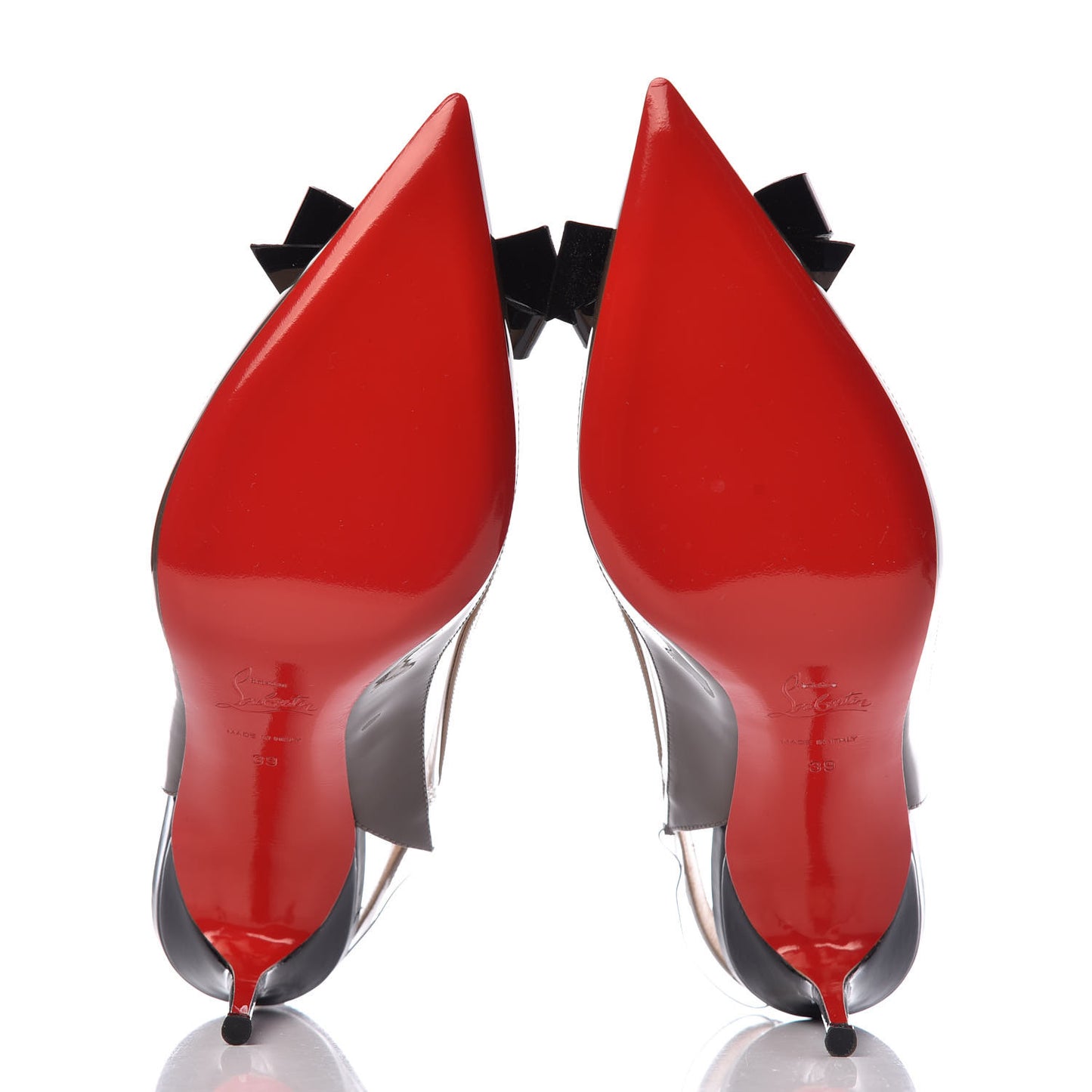 Patent PVC Suspenodo 85 Slingbacks 39 Lichen Black