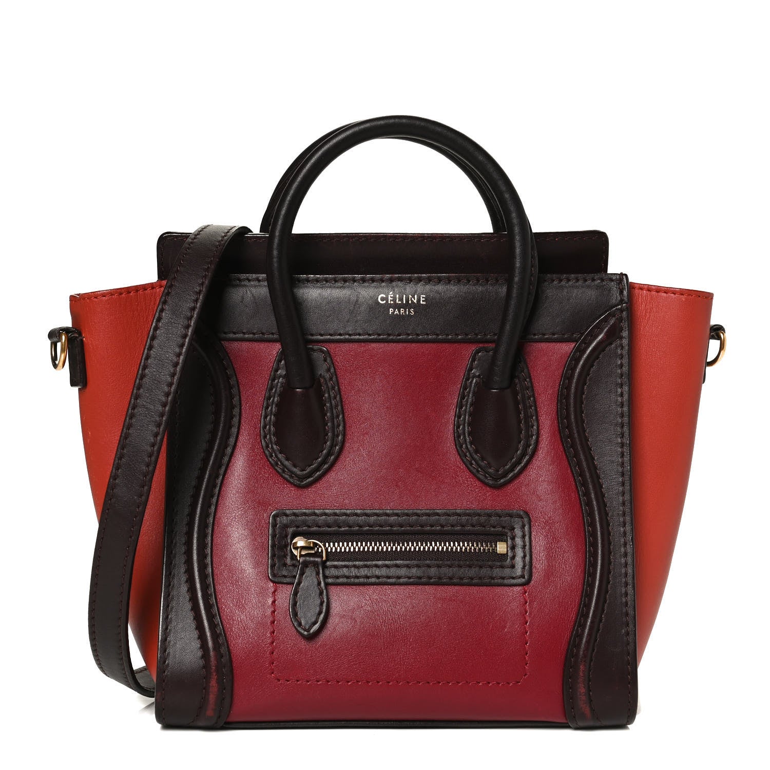 Celine Satin Calfskin Nano Tri-Color Luggage Orchid 1 of 11