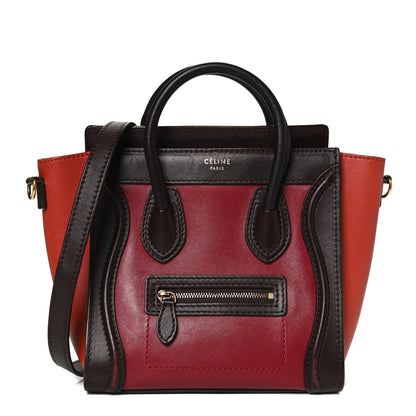Celine Satin Calfskin Nano Tri-Color Luggage Orchid 1 of 11