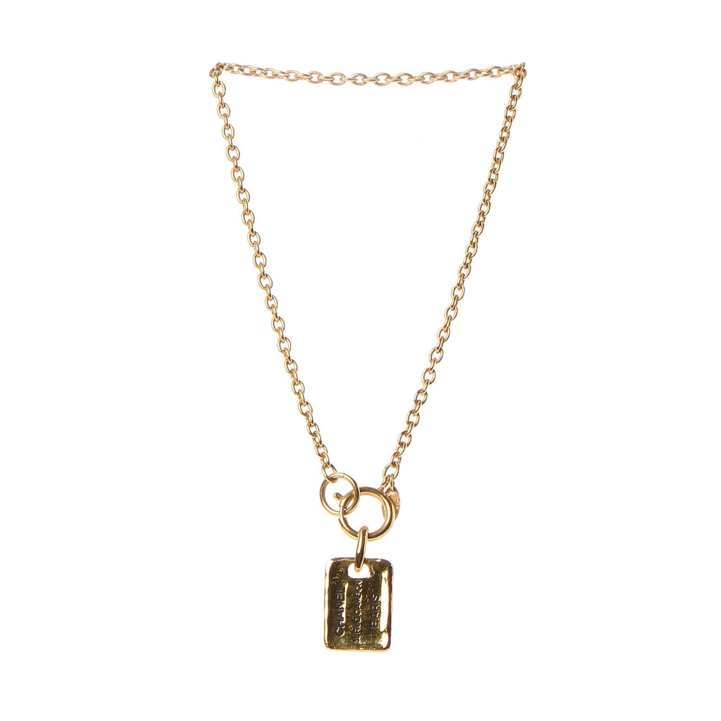 31 Rue Cambon Tag Pendant Necklace Gold