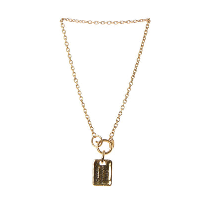 Chanel 31 Rue Cambon Tag Pendant Necklace Gold 3 of 7