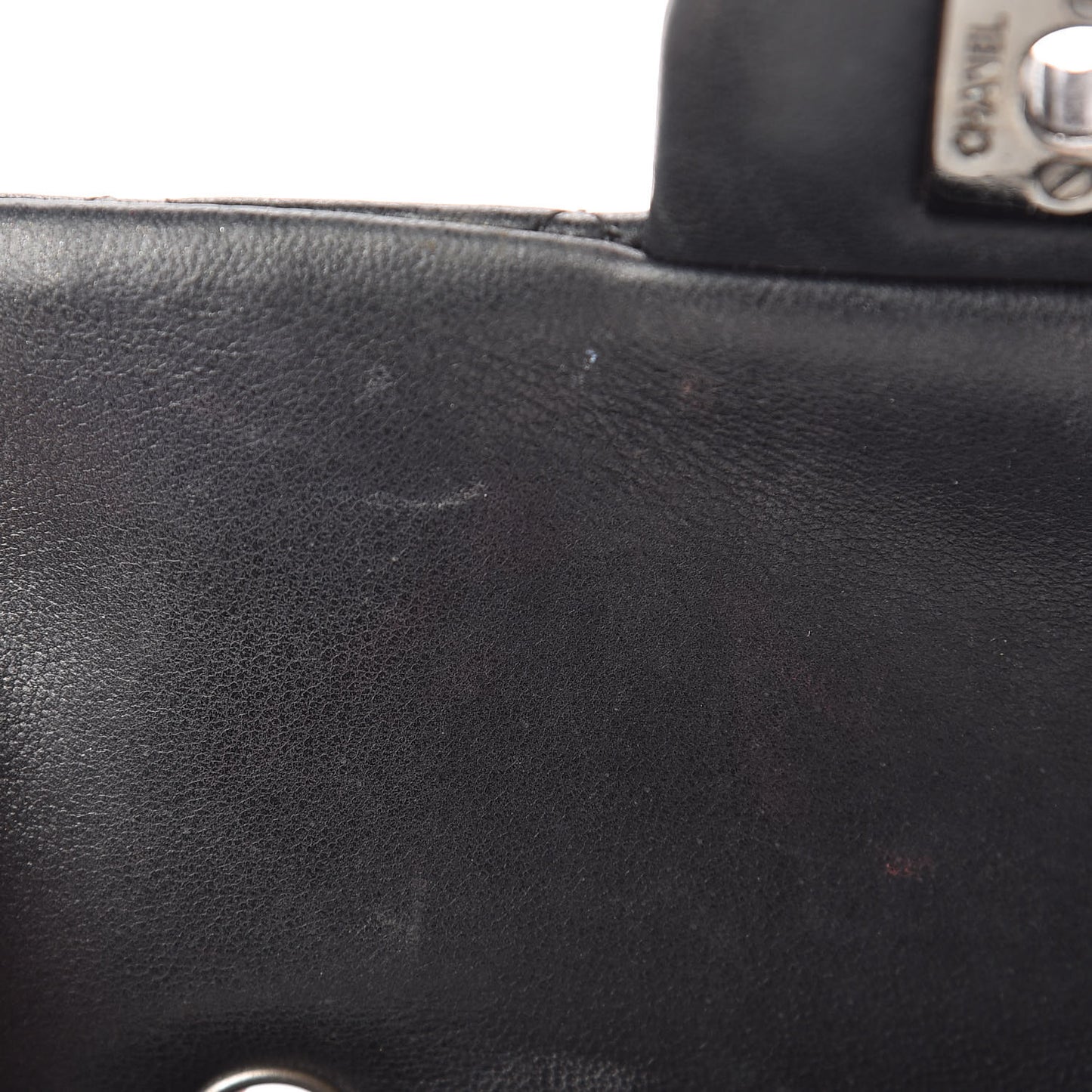 Lambskin Quilted Extra Mini Rectangular Flap Black