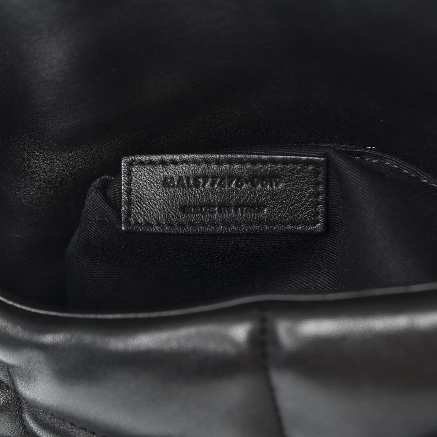 Saint Laurent Lambskin Quilted Small Loulou Puffer Monogram Chain Satchel Black 9 of 10
