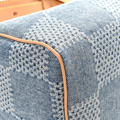 Louis Vuitton Damier Denim 3D Speedy Bandouliere 25 Bleu 8 of 11