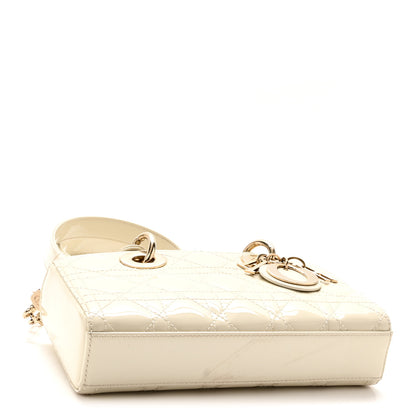 Christian Dior Patent Cannage Small Lady D-Joy White 4 of 10