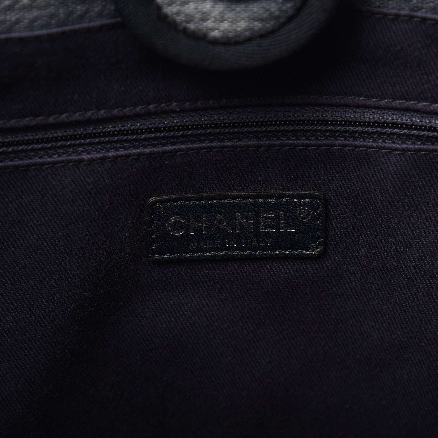 Chanel Canvas Small Deauville Tote Blue 8 of 10
