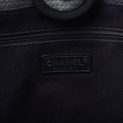 Chanel Canvas Small Deauville Tote Blue 8 of 10