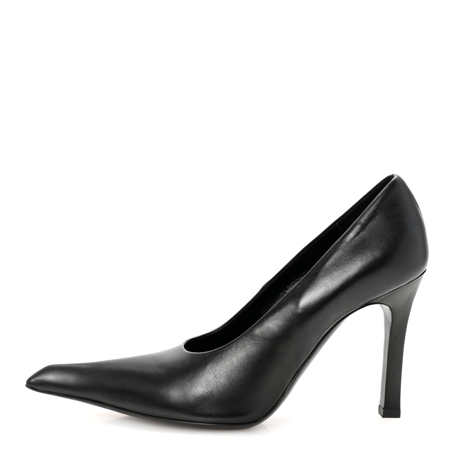 Distressed Calfskin Odeon 100mm Pumps 38 Black