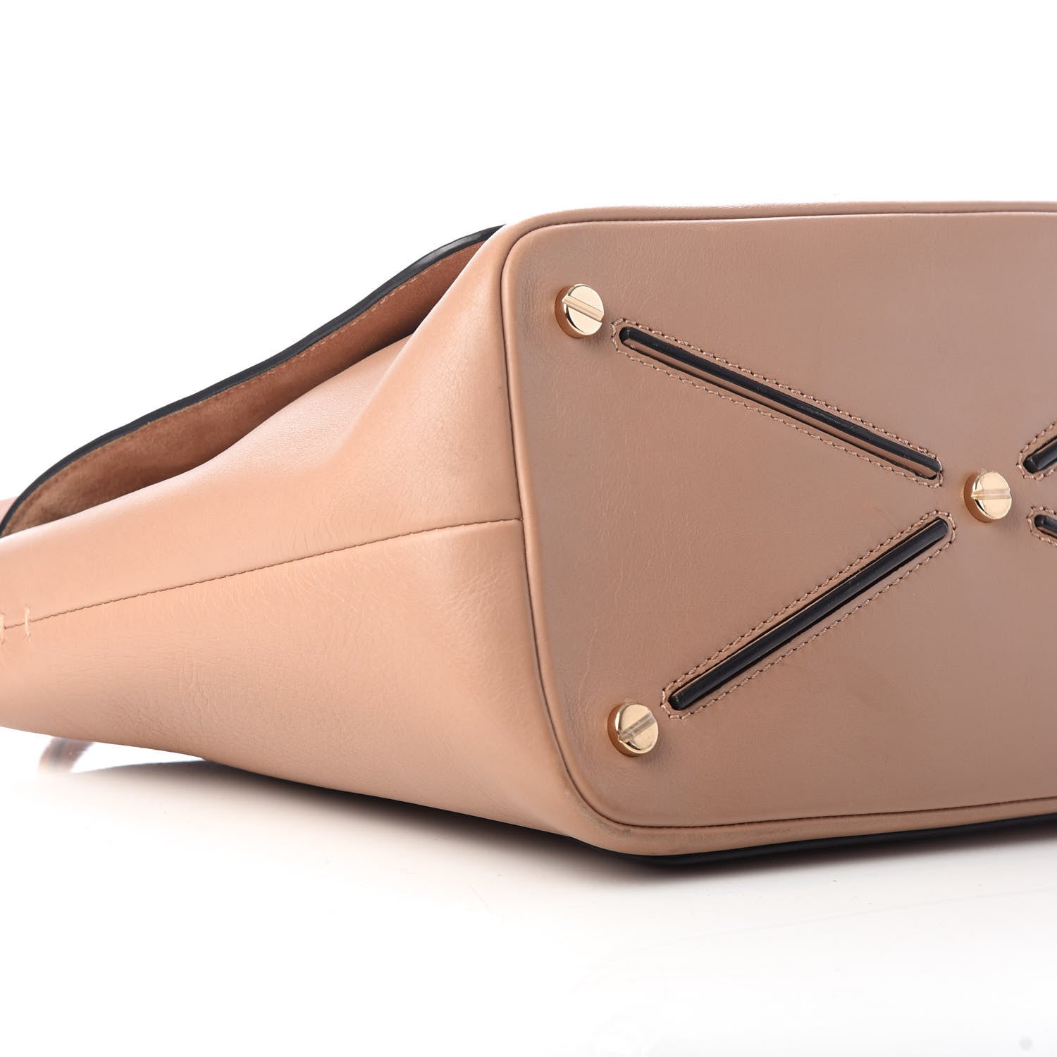 Valentino Garavani Calfskin Rockstud Demilune Double Handle Satchel Skin Sorbet 11 of 12