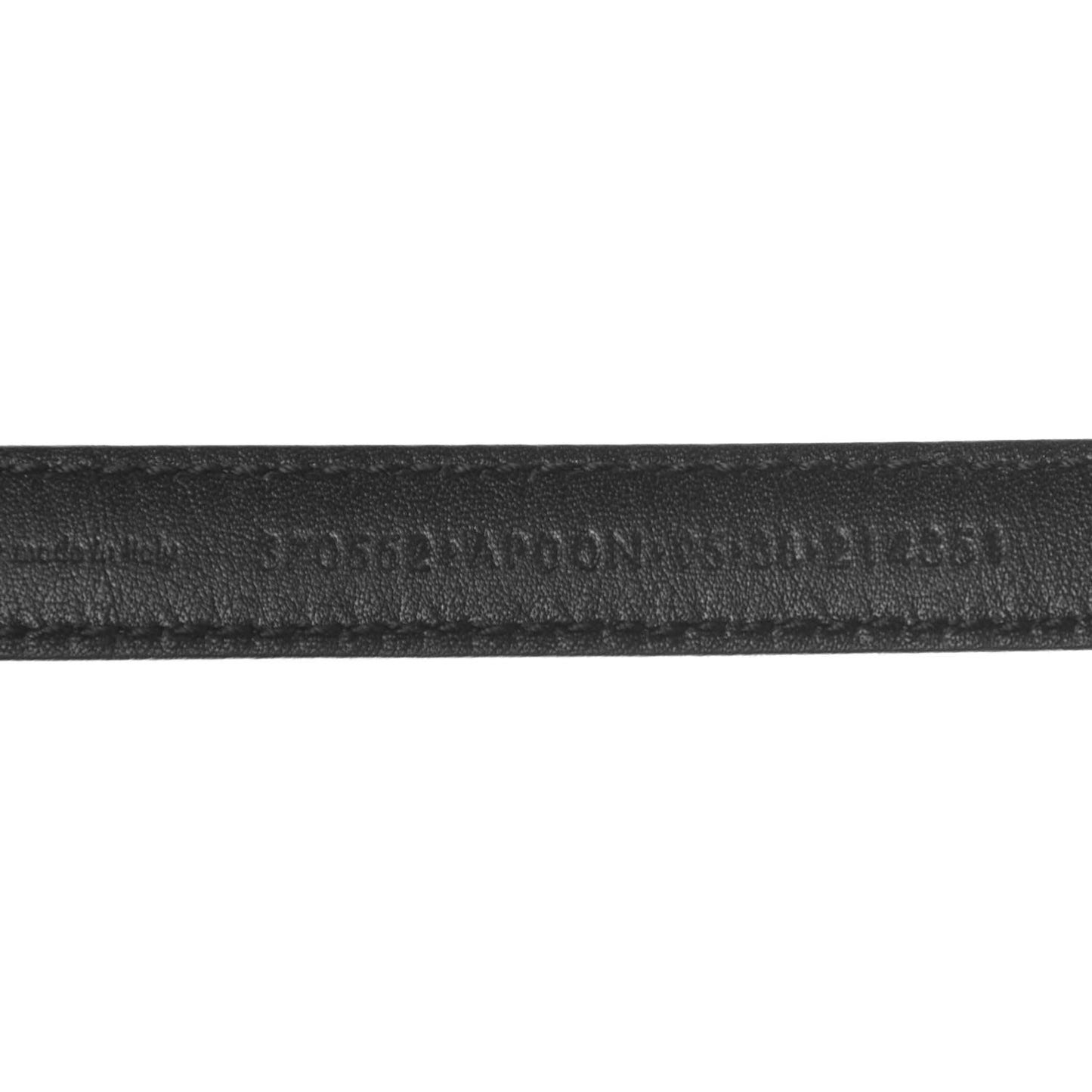 Moon Calfskin Nickel Interlocking G 20mm Belt 95 38 Black